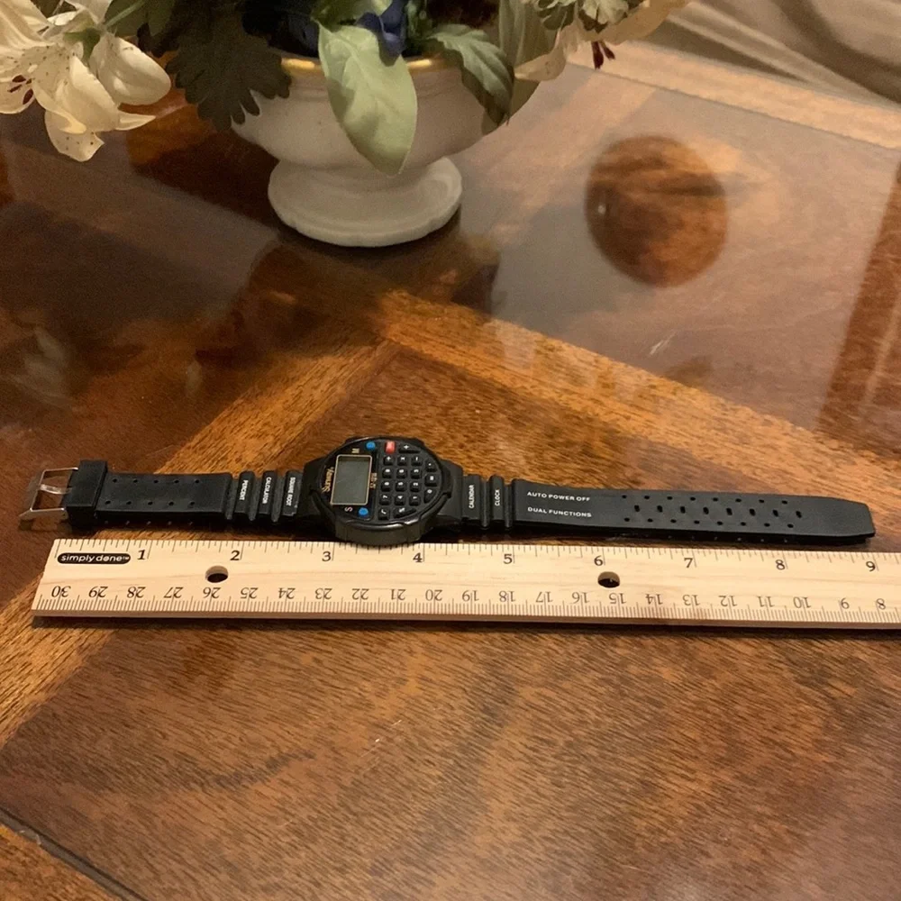 Sunway Calculator Digital Watch Luxury Dual Functions Calendar Clock Vintage